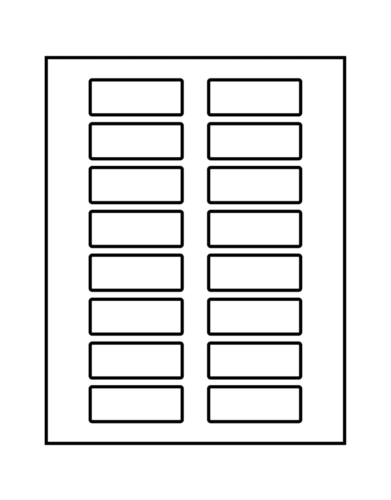 Matte White Rectangle Print-to-the-Edge Labels Template