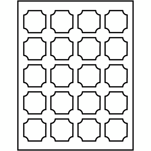 Avery Scalloped Labels, 1⅝" x 1⅝" - Template