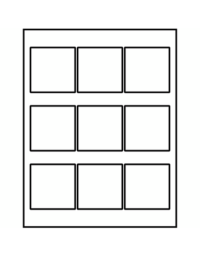 Avery Square Template