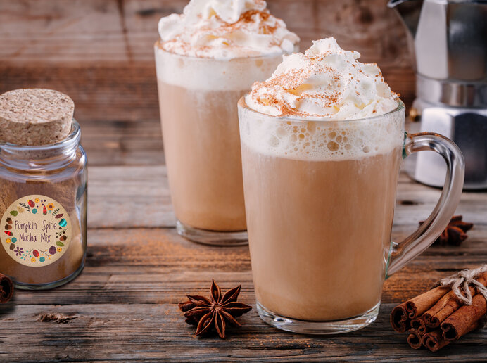 White Pumpkin Spice Mocha Mix (Label & Recipe)