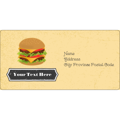 Burger pre-designed Label and Card template for your next business or ...