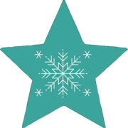 Modern Snowflake Teal