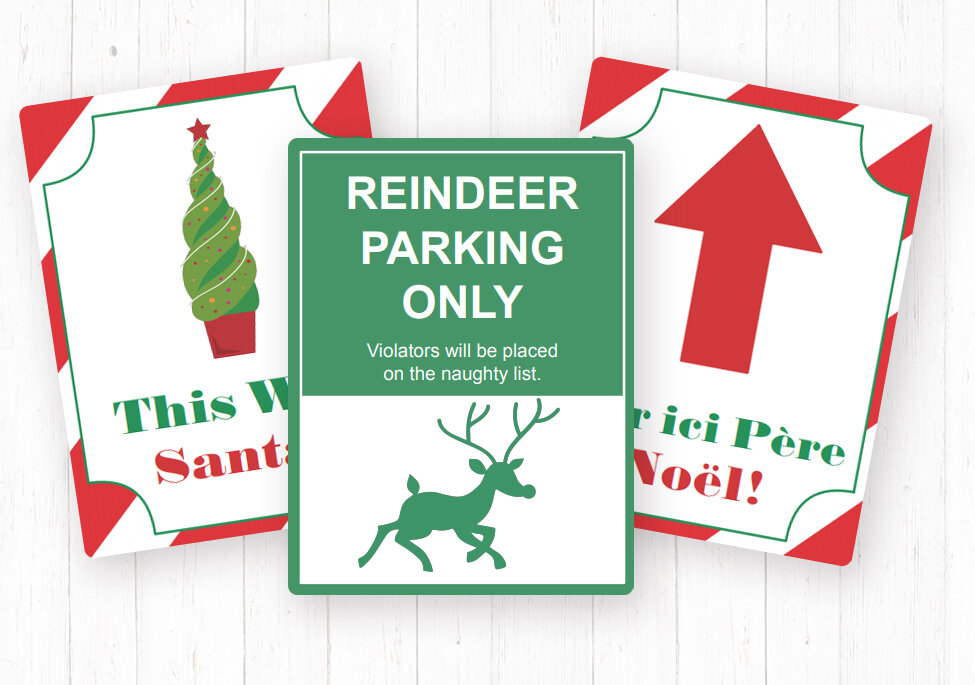 holiday social distancing signs
