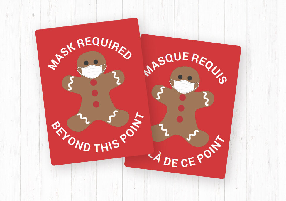 holiday social distancing signs
