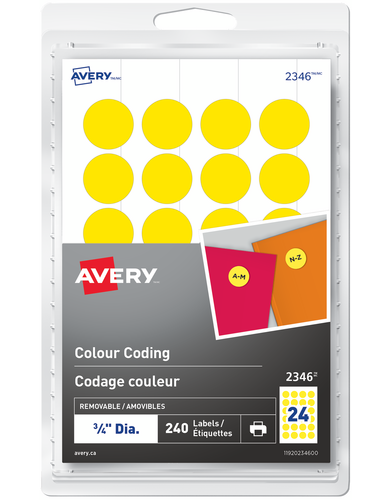 Removable Colour Coding Labels