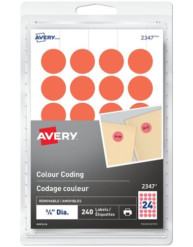  Removable Colour Coding Labels