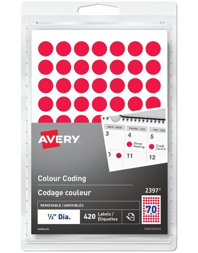  Removable Colour Coding Labels