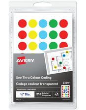  See Thru Removable Colour Coding Labels