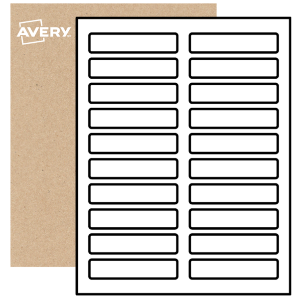 3/4" x 31/2" Blank Rectangle Labels, Print to the Edge Avery