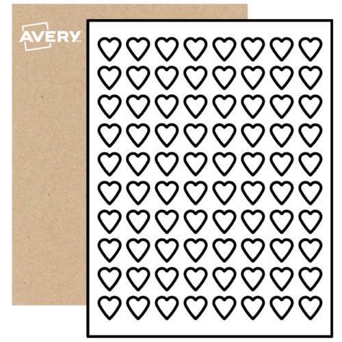 Heart Labels By The Sheet