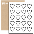 Heart Labels By The Sheet