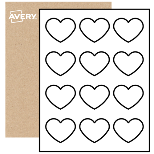 Heart Labels By The Sheet