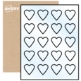 Heart Labels By The Sheet