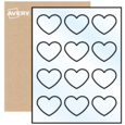 Heart Labels By The Sheet