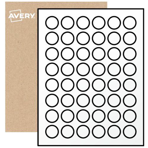 Printable Round Labels, Glossy White Paper, 1" | Avery