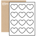 Heart Labels By The Sheet