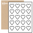 Heart Labels By The Sheet