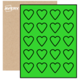 Heart Labels By The Sheet