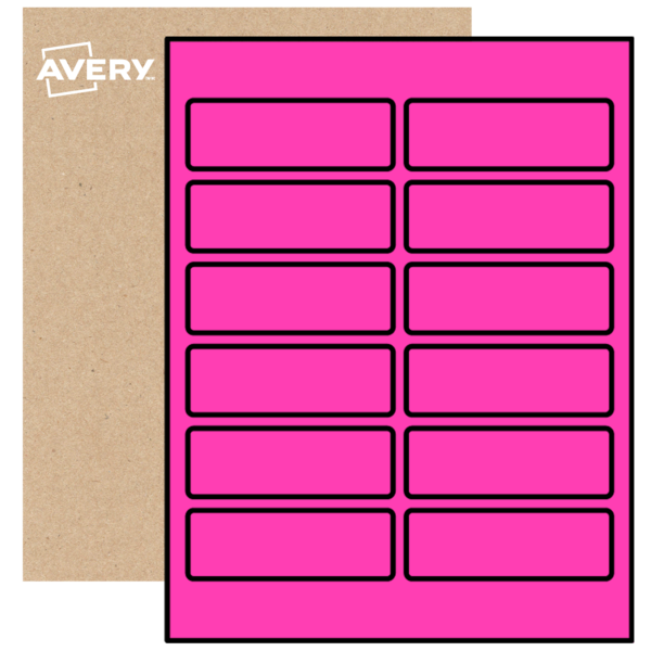 1-1/4 x 3-3/4 Blank Rectangle Labels, Print to the Edge | Avery
