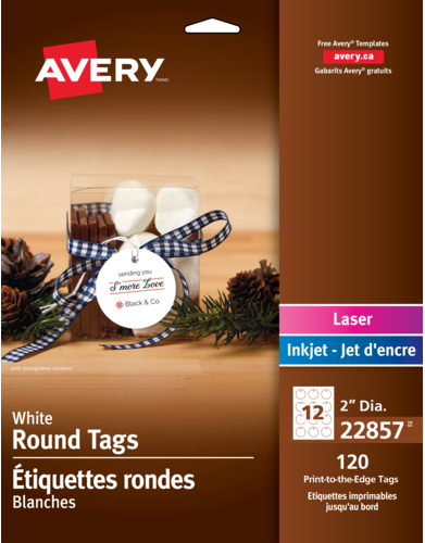 Avery® Printable Round Tags with Strings