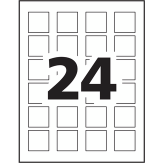 Avery&reg; White Square Labels Template