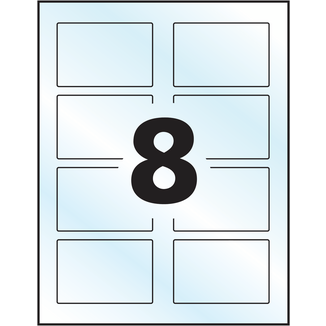 Avery&reg; Étiquettes rectangulaires transparent et lustrée