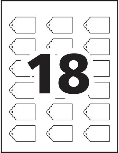 Avery&trade; White Printable Tags with Strings Template
