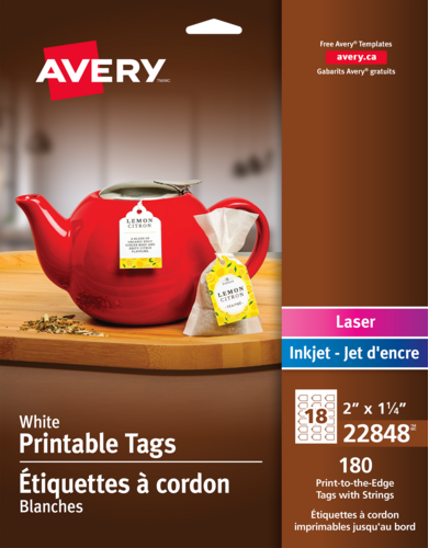 Avery® White Printable Tags with Strings