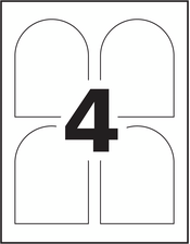 Avery&reg; White Arched Wine Bottle Labels Template