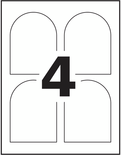 Avery&reg; White Arched Wine Bottle Labels Template