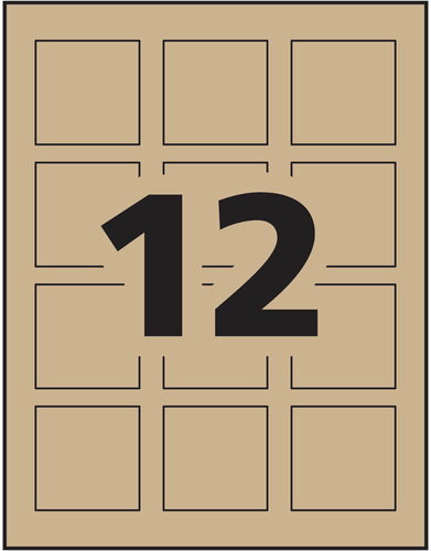 Avery&reg; Kraft Brown Square Labels Template
