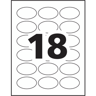 Avery&reg; Glossy White Oval Labels Template