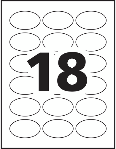 Avery&reg; Glossy White Oval Labels Template