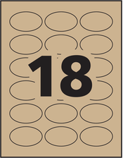 Avery&reg; Kraft Brown Oval Labels Template