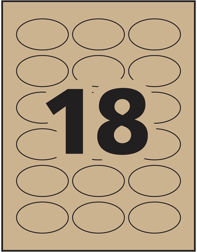 Avery&reg; Kraft Brown Oval Labels Template