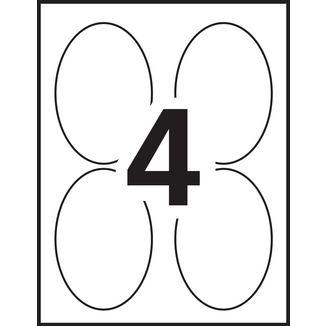 Avery&reg; Glossy White Oval Labels Template