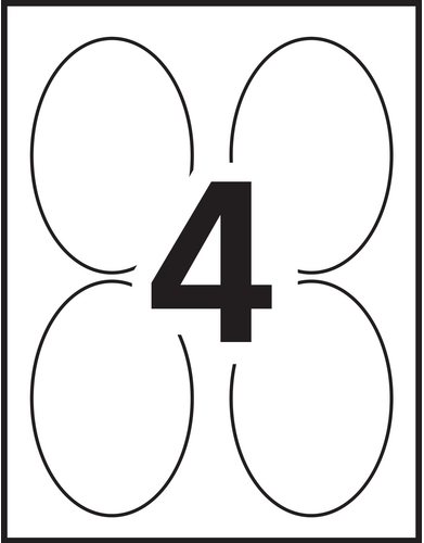 Avery&reg; Glossy White Oval Labels Template