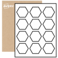 Étiquettes hexagonales
