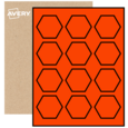 Étiquettes hexagonales