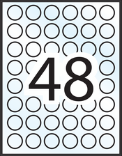 Avery&reg; Glossy Clear Round Labels Template