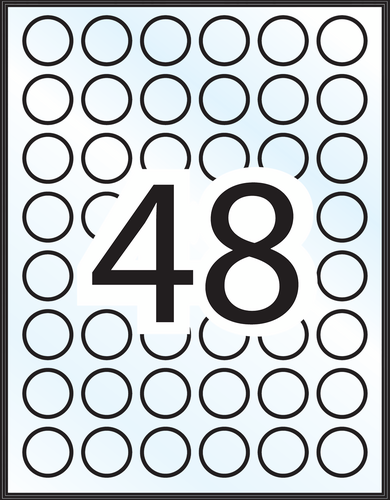 Avery&reg; Glossy Clear Round Labels Template