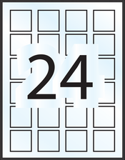 Avery&reg; Glossy Clear Square Labels Template