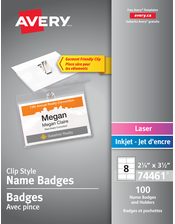  Garment Friendly Clip Style Name Badge Kit