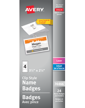  Garment Friendly Clip Style Name Badge Kit