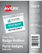  Horizontal Name Badge Holders