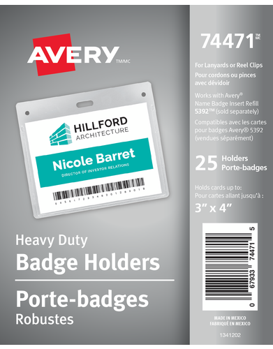  Horizontal Name Badge Holders