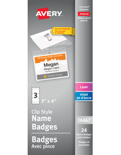  Garment Friendly Clip Style Name Badge Kit