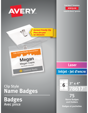  Garment Friendly Clip Style Name Badge Kit
