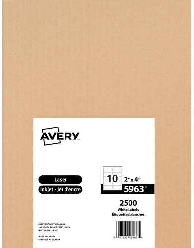 Avery Atte White Rectangle Labels With Sure Feed, 5\" X 7\", 50 Atte...