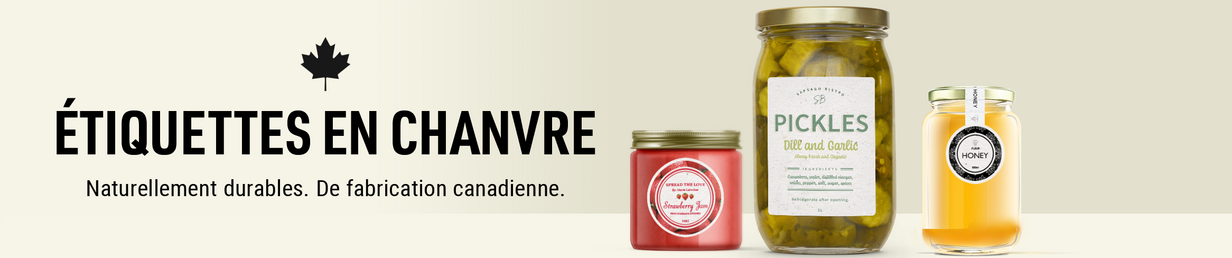 &Eacute;tiquettes en chanvre